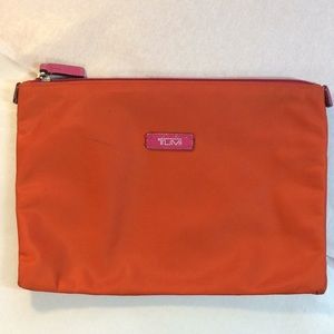 Tumi Orange Cosmetic Bag